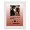 Pic 'n' Pair Personalized Spotify Wall Photo Frame | Custom Song & Photo Gift | 6×8 White Frame - S10