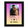 Pic 'n' Pair Personalized Spotify Wall Photo Frame | Custom Song & Photo Gift | 6×8 Black Frame - S10