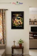 Baby Murugan with Peacock Photo Frame | Nithamum Ninaithen Yen Frame | 8x12 Black Frame