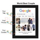 Personalized Google Photo Frame | Custom Gift for Couple, Anniversary & Birthday 6x8 Size