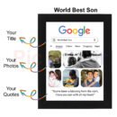 Personalized Google Photo Frame | Custom Gift for Son, Anniversary & Birthday 6x8 Size