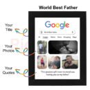 Personalized Google Photo Frame | Custom Gift for Father, Anniversary & Birthday 6x8 Size