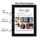 Personalized Google Photo Frame | Custom Gift for Daughter, Anniversary & Birthday 6x8 Size