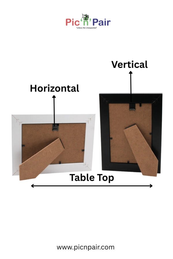Combo : Set of 2, 4x6 Size Murugan Frames – White & Black Table Top Attached - Image 6
