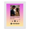 Pic 'n' Pair Personalized Spotify Wall Photo Frame | Custom Song & Photo Gift | 6×8 White Frame - S3