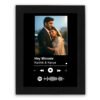 Pic 'n' Pair Personalized Spotify Wall Photo Frame | Custom Song & Photo Gift | 6×8 Black Frame - S3
