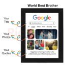 Personalized Google Photo Frame | Custom Gift for Brother , Anniversary & Birthday 6x8 Size