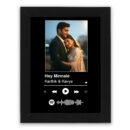 Pic 'n' Pair Personalized Spotify Wall Photo Frame | Custom Song & Photo Gift | 6×8 & 12x8 Black Frame - S3