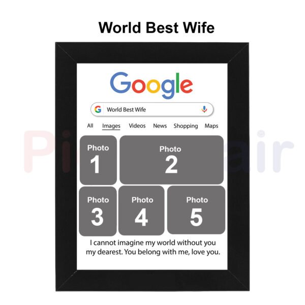 Personalized Google Photo Frame | Custom Gift for Wife,Anniversary & Birthday 6x8 Size - Image 3