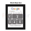 Personalized Google Photo Frame | Custom Gift for Son, Anniversary & Birthday 6x8 Size
