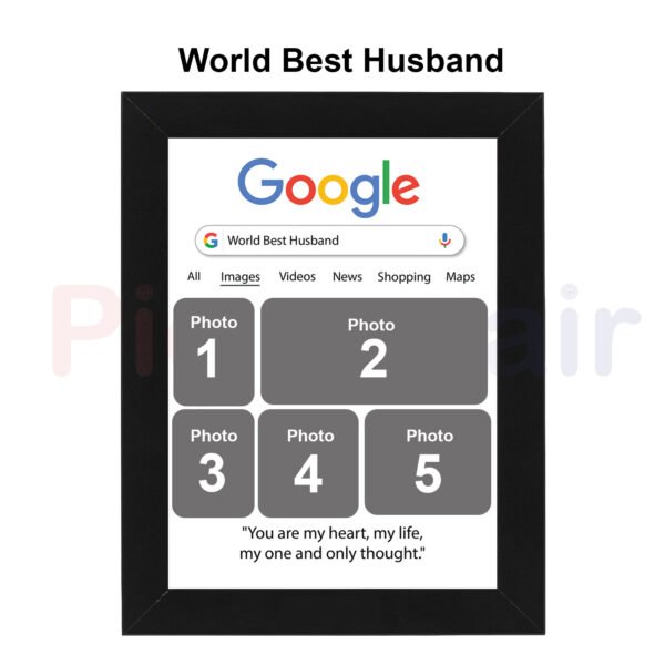 Personalized Google Photo Frame | Custom Gift for Husband, Anniversary & Birthday 6x8 Size - Image 5