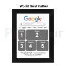 Personalized Google Photo Frame | Custom Gift for Father, Anniversary & Birthday 6x8 Size