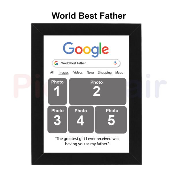 Personalized Google Photo Frame | Custom Gift for Father, Anniversary & Birthday 6x8 Size - Image 3