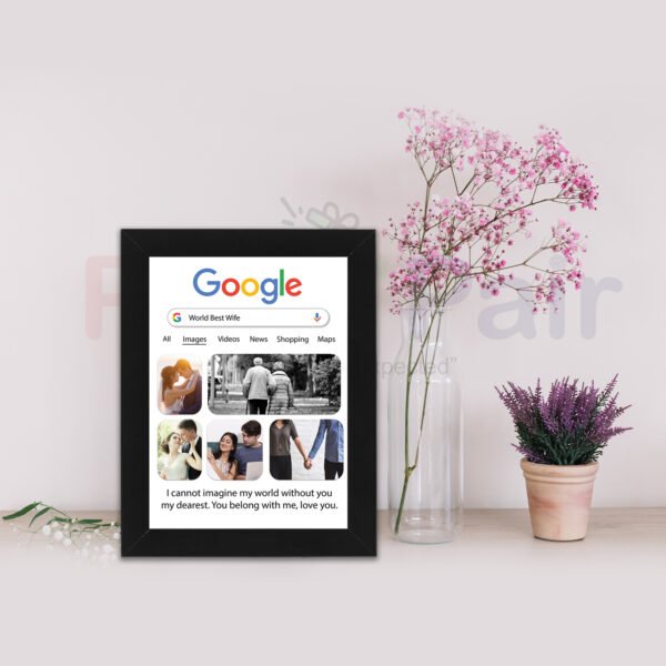 Personalized Google Photo Frame | Custom Gift for Wife,Anniversary & Birthday 6x8 Size - Image 4