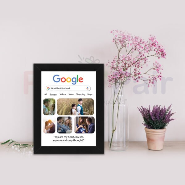 Personalized Google Photo Frame | Custom Gift for Husband, Anniversary & Birthday 6x8 Size - Image 6