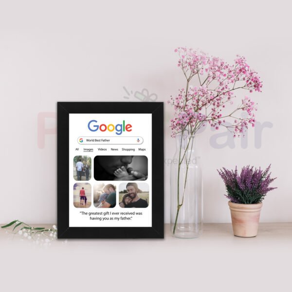 Personalized Google Photo Frame | Custom Gift for Father, Anniversary & Birthday 6x8 Size - Image 4