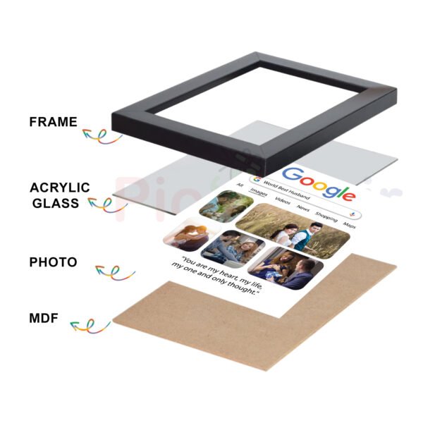 Personalized Google Photo Frame | Custom Gift for Husband, Anniversary & Birthday 6x8 Size - Image 7