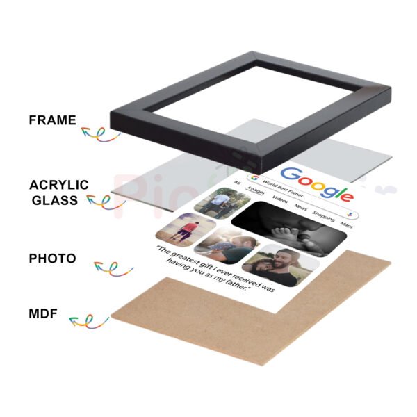 Personalized Google Photo Frame | Custom Gift for Father, Anniversary & Birthday 6x8 Size - Image 7
