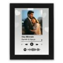 Pic 'n' Pair Personalized Spotify Wall Photo Frame | Custom Song & Photo Gift | 6×8 Black Frame - S6