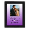 Pic 'n' Pair Personalized Spotify Wall Photo Frame | Custom Song & Photo Gift | 6×8 Black Frame - S7