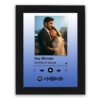 Pic 'n' Pair Personalized Spotify Wall Photo Frame | Custom Song & Photo Gift | 6×8 Black Frame - S9