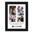 Pic 'n' Pair Personalized Wall Collage Spotify Photo With Black Frame, 6×8 Inches - C6
