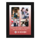 Pic 'n' Pair Personalized Wall Collage Spotify Photo With Black Frame, 6×8 Inches - C3