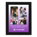 Pic 'n' Pair Personalized Wall Collage Spotify Photo With Black Frame, 6×8 Inches - C2