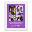 Pic 'n' Pair Personalized Wall Collage Spotify Photo With White Frame, 6×8 Inches - C2