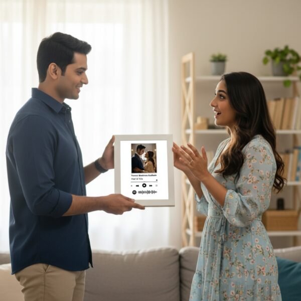 Pic 'n' Pair Personalized Spotify Wall Photo Frame | Custom Song & Photo Gift | 6×8 White Frame - Image 3