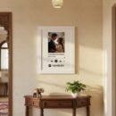Pic 'n' Pair Personalized Spotify Wall Photo Frame | Custom Song & Photo Gift | 6×8 White Frame