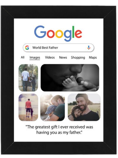 Personalized Google Photo Frame | Custom Gift for Father, Anniversary & Birthday 6x8 Size