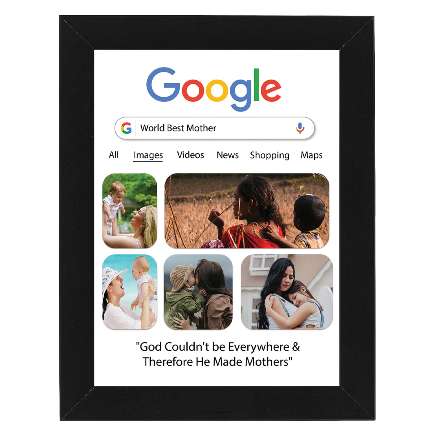 Personalized Google Photo Frame | Custom Gift for Mother, Anniversary & Birthday 6x8 Size
