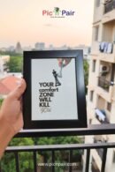 6x8 Motivational Quote Wall Frame – Comfort Zone – ₹335 & Free Shipping
